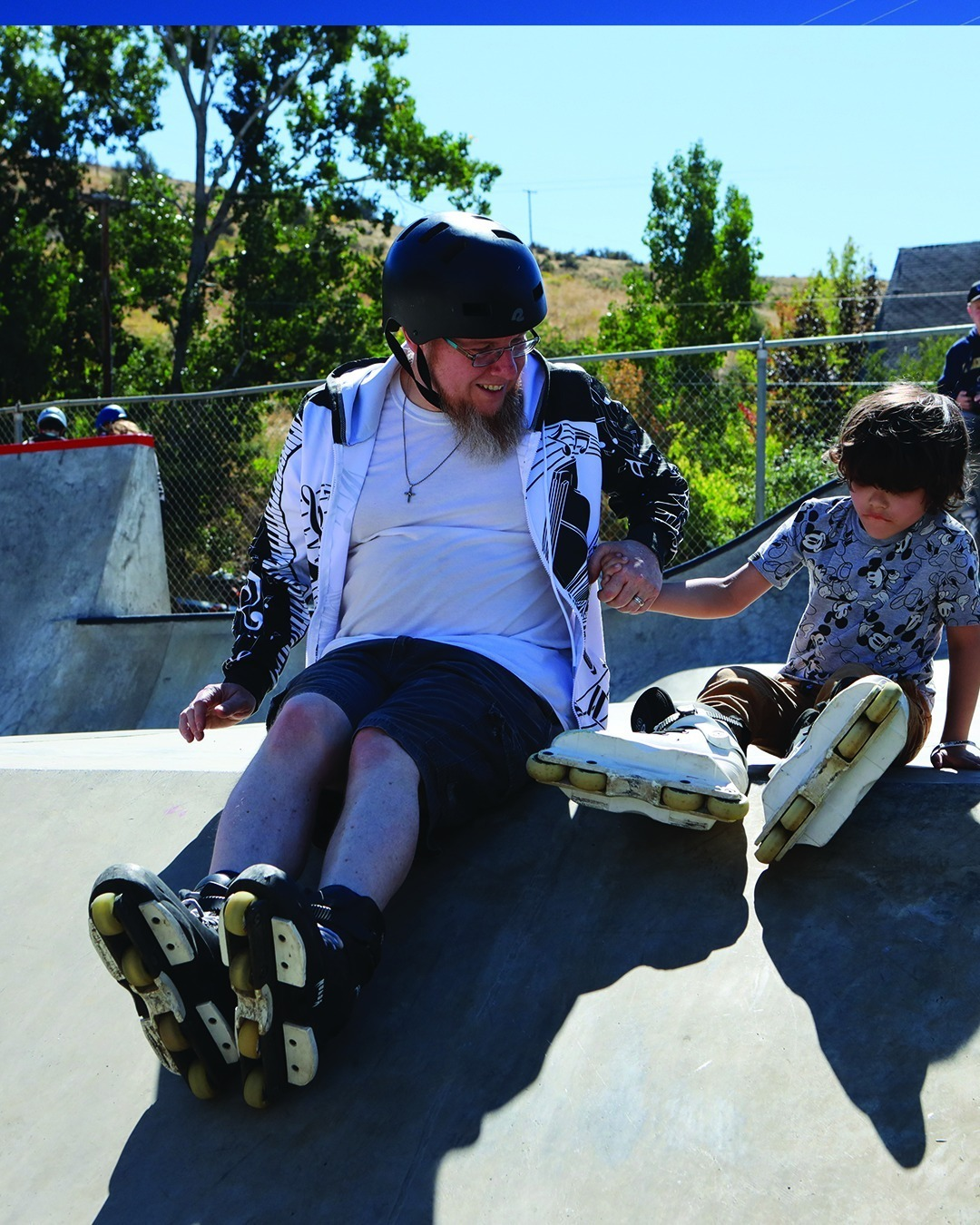 Members of the Lakeview Rotary Club at the Wheels-In-Motion Skatepark project